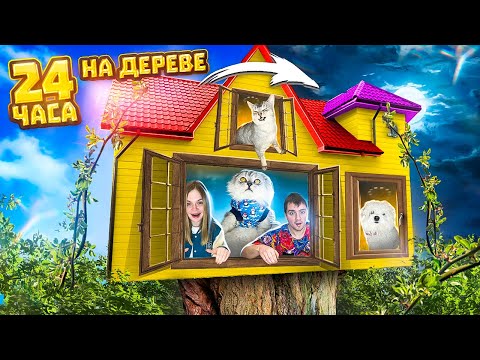 Видео: 24 ЧАСА В ДОМИКЕ НА ДЕРЕВЕ С КОТОМ И СОБАКОЙ | ЗАБЫЛИ КЛЮЧИ ОТ ДОМА, ЖИВЕМ НА УЛИЦЕ!