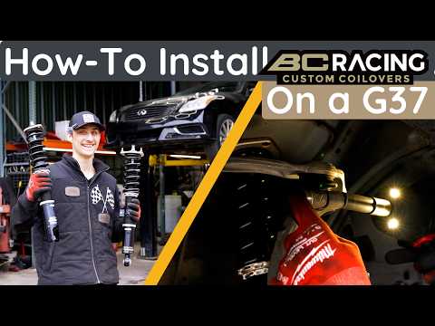 Видео: Как опустить Infiniti G37 Coupe с помощью койловеров BC Racing | Пошаговая установка