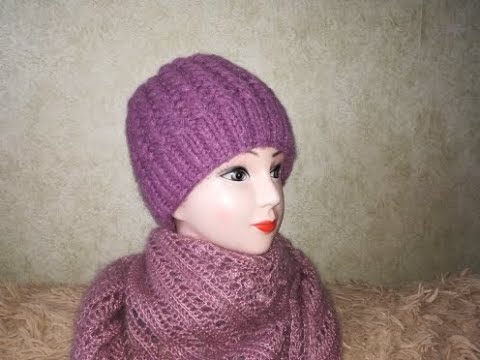 Видео: Шапка спицами за вечер из толстых ниток. ХИТ сезона!  Мастер класс!