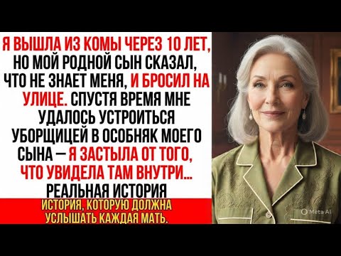 Видео: Я РЫДАЛ ЧИТАЯ ЭТО! Я вышла из комы спустя 9 лет, но родной сын бросил меня на улице. А спустя время…
