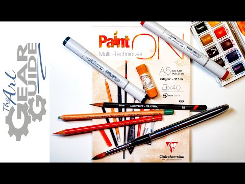 Видео: Краска Clairefontaine в различных техниках