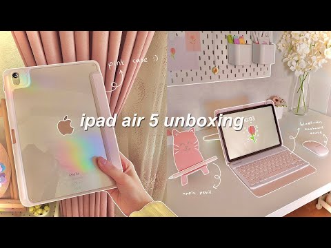 Видео: ipad air 5 (розовый) распаковка 🌷 | Apple Pencil 2 + аксессуары и настройка |