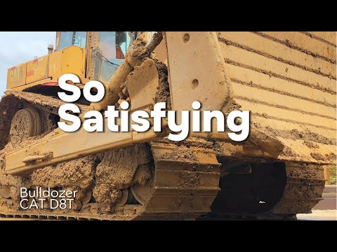 Видео: Так приятно смотреть. Бульдозер CAT D8T