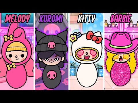 Видео: Пятерняшки, разлученные при рождении: Мелоди, Куроми, Бэби и Китти | История жизни Toca | Toca Boca