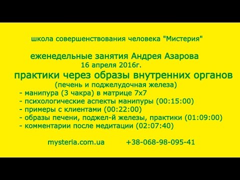 Видео: Семинар д-ра Азарова "Связь чакр и болезней человека".