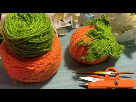 Видео: Crochet. Pumpkin with a leaf. MASTER CLASS. P.1/Вязание крючком. Тыква с листиком. МАСТЕР-КЛАСС. Ч.1