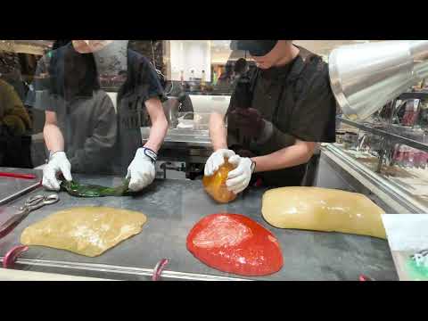 Видео: [4K] [PAPABUBBLE] Как сделать гигантскую апельсиновую конфету!