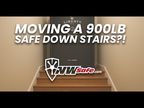 Видео: Перемещение 900-фунтового сейфа | Сложная лестница