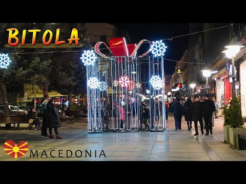 Видео: Предновогодишно на Широк Сокак, БИТОЛА, Македонија (Декември 2023) Sirok Sokak, BITOLA, Macedonia