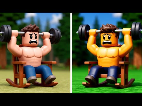 Видео: Первый день в качалке ROBLOX!!!!