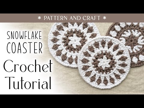 Видео: Мастер-класс по вязанию крючком подставки под бокалы в виде снежинки в скандинавском стиле
