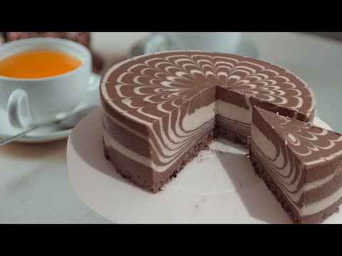 Видео: Торт без выпечки. Йогуртовый торт Зебра для диабетика и здорового питания