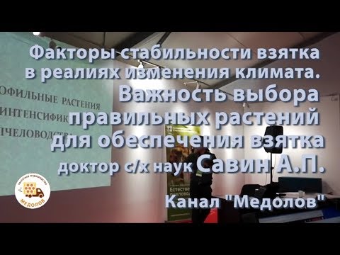 Видео: Савин А.П. Выбор растений для обеспечения непрерывности взятка, независимо от погодных условий