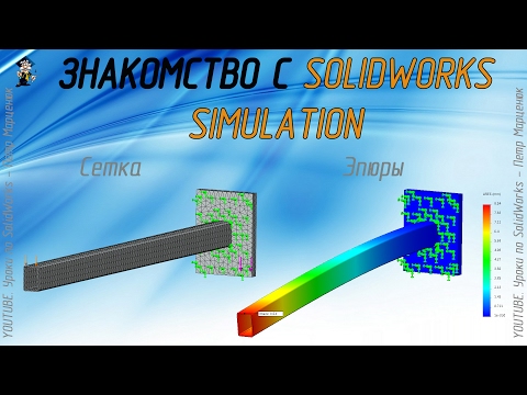 Видео: Знакомство с SolidWorks Simulation (Урок №1)