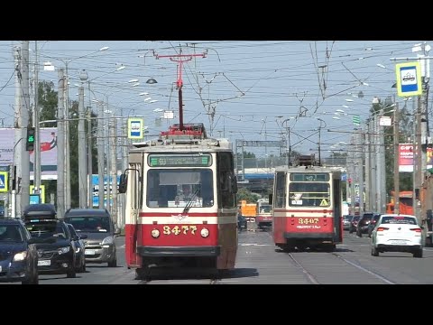 Видео: Трамваи Санкт-Петербурга. Подборка трамваев в разных районах СПБ