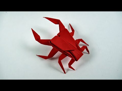 Видео: Как сделать Оригами Краба 🦀 Оригами Краб из бумаги (2020)