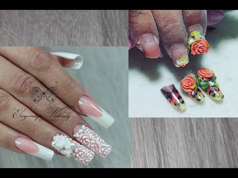 Видео: Новое наращивание/Обалденно красивые ногти/ Френч/Wedding nails