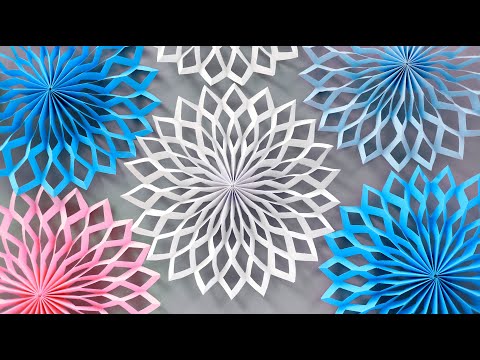 Видео: ❄️ СНЕЖИНКА ИЗ БУМАГИ ❄️ 3D PAPER SNOWFLAKE ❄️