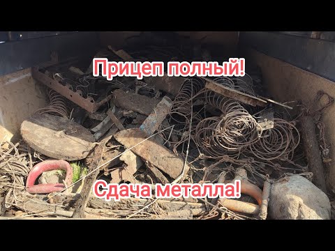 Видео: Накопали полный прицеп с нарошенными бортами! Сдача металла.Заработали 9000 тр!!!