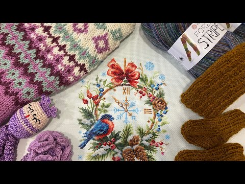 Видео: Влог, дела вязальные и не только/ итоги октября, готова вышивка, растет лопапейса 🧶 