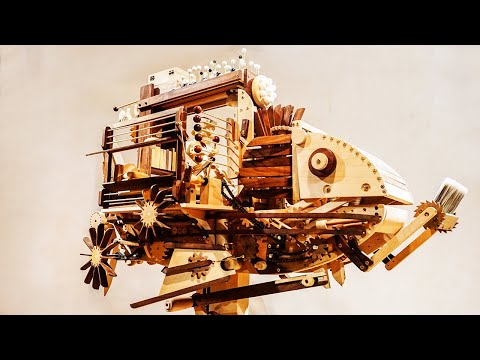 Видео: Небесный мечтатель: как сделать космический корабль-рыбу из дерева? | Деревянная игрушка Automata