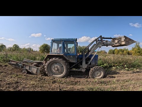 Видео: Рекордный урожай картофеля! Трактор МТЗ-82 с копалкои и Трактор Т-25А справились за один день!