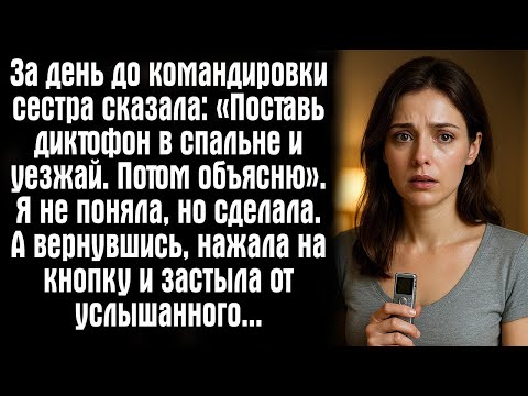 Видео: За день до командировки сестра сказала- «Поставь диктофон в спальне и уезжай. Потом объясню»..