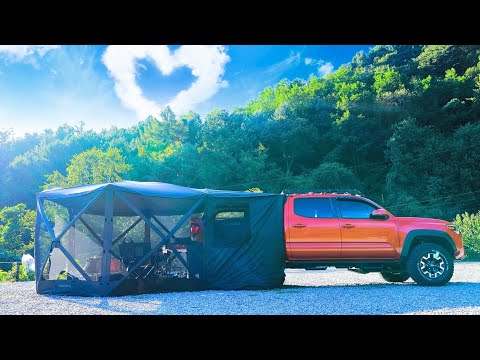 Видео: 😍 КЕМПИНГ ДЛЯ МУЖСКИХ ПАР! 🚚 ТАКОЙ МИЛЫЙ КРАСНЫЙ ГРУЗОВИК / Toyota Tacoma / расслабляющий ASMR