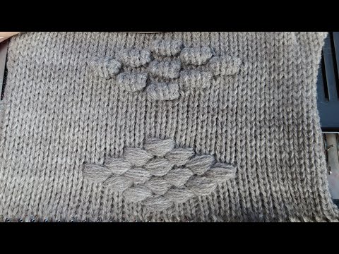 Видео: Шишечки на любой вязальной машине. Два варианта.