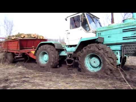 Видео: опять в лес- опять болото. на т-150к