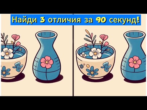Видео: Найди 3 отличия за 90 секунд!