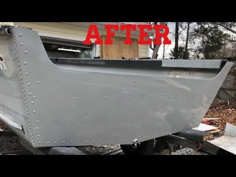 Видео: Ремонт внешней обшивки транца катера TRACKER, часть 2