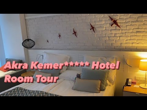 Видео: Akra Kemer Antalya 5 Sterne Hotel Room Tour Standard oda tanıtımı Zimmer mit Meerblick Альра отель