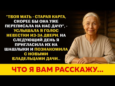 Видео: Невестка назвала меня "старой каргой" за глаза, хотела заполучить мою дачу. После этого я...
