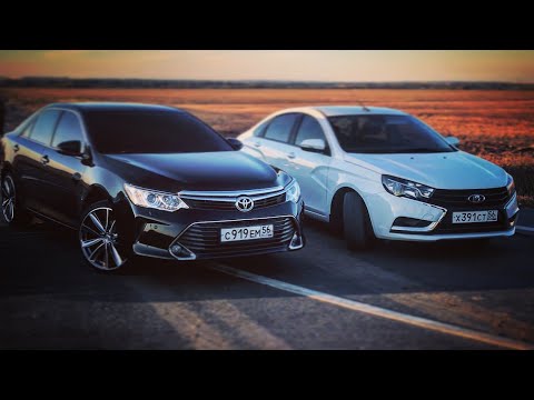 Видео: ЧТО ПОШЛО НЕ ТАК? Toyota Camry 2.5 VS Lada Vesta 1.8 VS Lada Granta sport