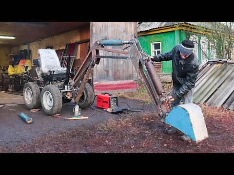 Видео: Делаем ковш на мини экскаватор. Устанавливаем гидроцилиндры (7 серия)