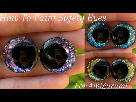 Видео: Как нарисовать безопасные глаза 👀 | Раскрашенные вручную безопасные глаза для вязаных крючком плю...