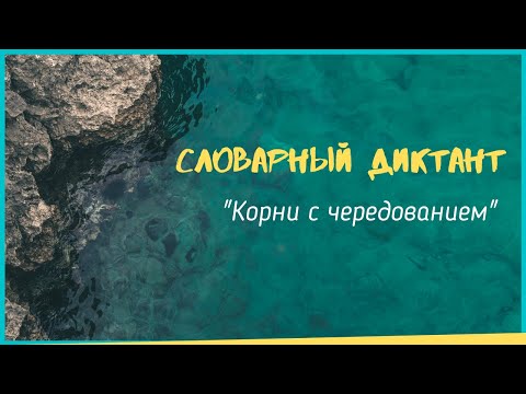 Видео: Словарный диктант. Корни с чередованием.