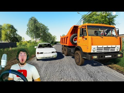 Видео: ПОГОНЯ ЗА ПЬЯНЫМ КАМАЗИСТОМ - FARMING SIMULATOR 19