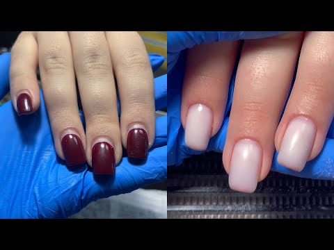 Видео: Укрепление гелем/Коррекция моей работы/Однотонные