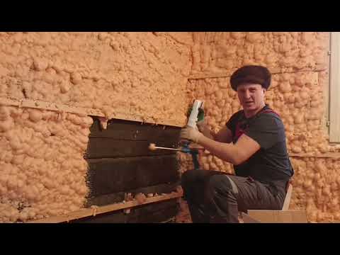 Видео: Дом из шпал железнодорожных, удаление запаха креозота.