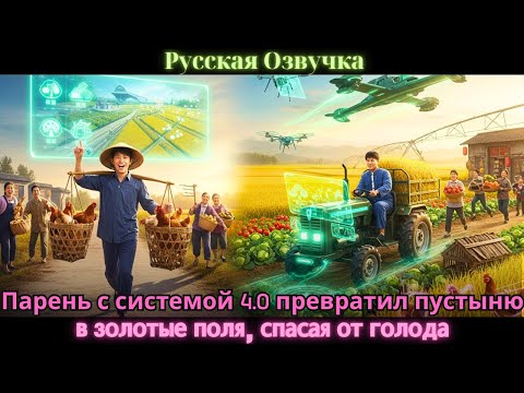 Видео: Парень с системой 4.0 превратил пустыню в золотые поля, спасая от голода. #дорама#2025