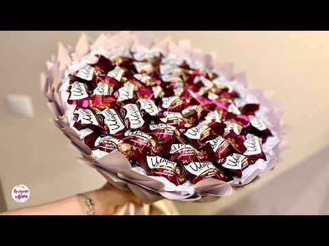 Видео: БУКЕТ ИЗ КОНФЕТ! Как Собрать БОЛЬШОЙ БУКЕТ на Каркасе!