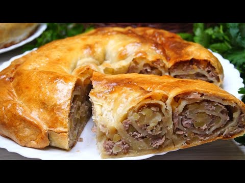 Видео: Бурма / Пирог с мясом и картошкой / Татарская кухня