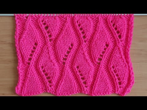 Видео: Красивый узор спицами для джемпера, платья, туники, маечки.