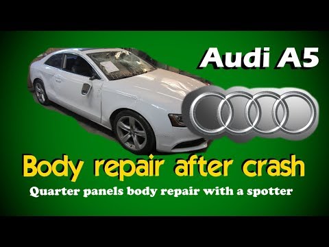 Видео: Audi A5.  Full body repair. Полный ремонт кузова.