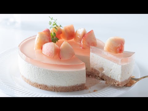 Видео: Персиковый чизкейк без выпечки ＊ Без духовки и без яиц ｜ HidaMari Cooking
