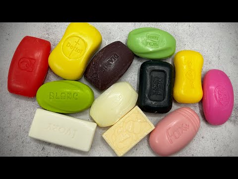 Видео: ASMR soap/ Dry soap cutting 🩷💛💚🖤🤍❤️/ Резка сухого мыла 