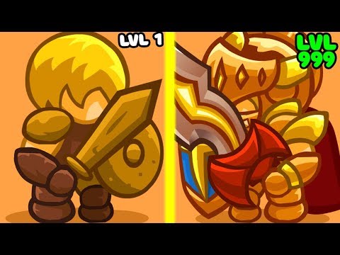 Видео: ЭВОЛЮЦИЯ ВОИНА ЧТОБЫ ПОБЕДИТЬ ВСЕХ БОССОВ В ИГРЕ MIGHTY KNIGHTS!