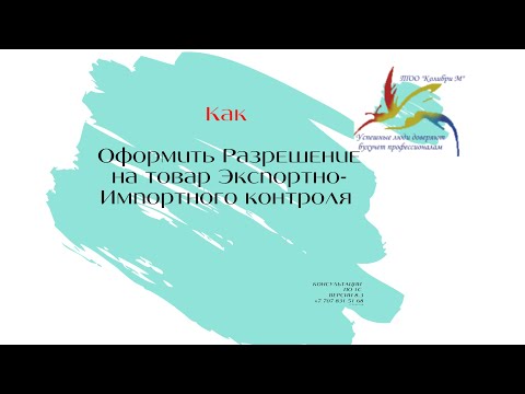 Видео: Экспортно-импортный контроль